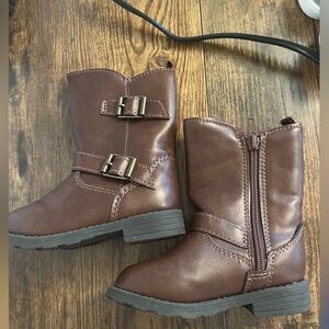 Little girls brown boots